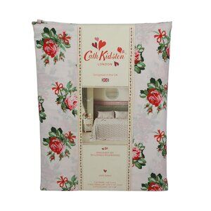 Cath Kidston Rose & Bow Pink King Sheet Set 100% Cotton Percale  2 Pillowcases